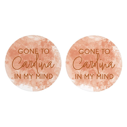 Gone To Carolina Water Color| Absorbent Car Coasters | Set of 2 | Min 4