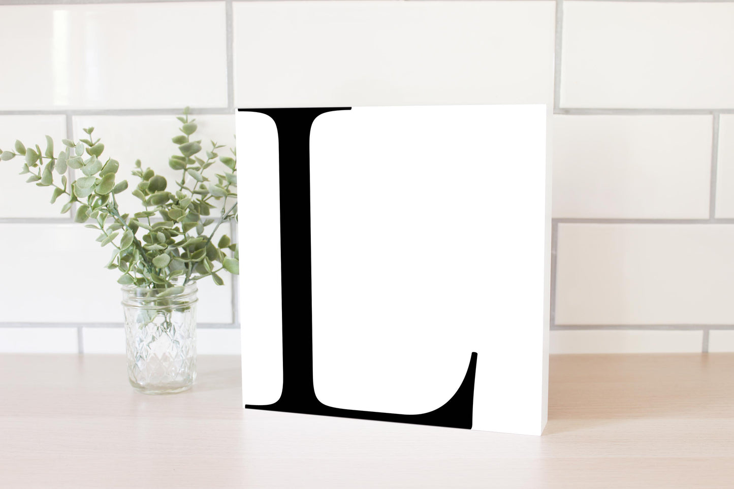 Minimal Monogram L | Wood Block | Eaches | Min 2