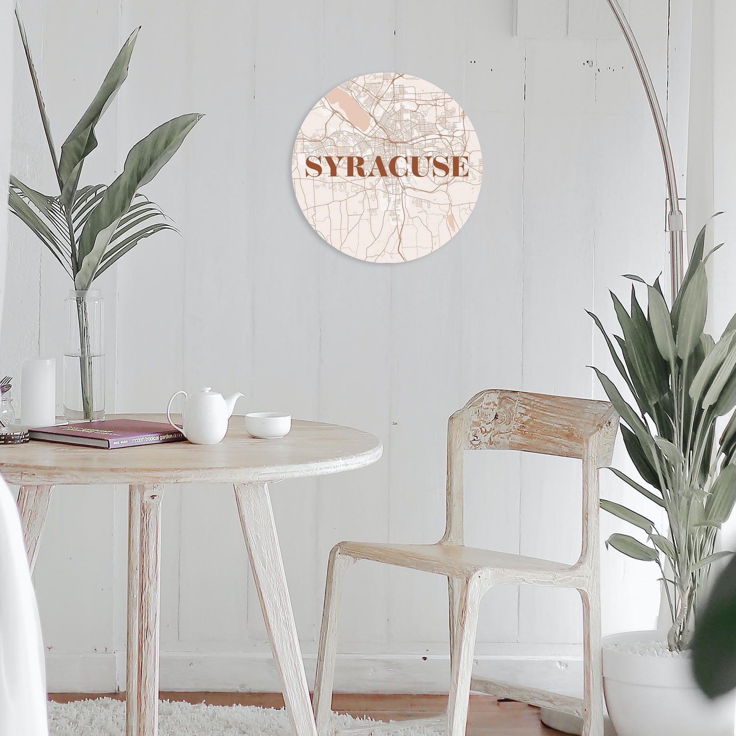 Modern Minimalist New York Syracuse Map | Wood Sign | Eaches | Min 1