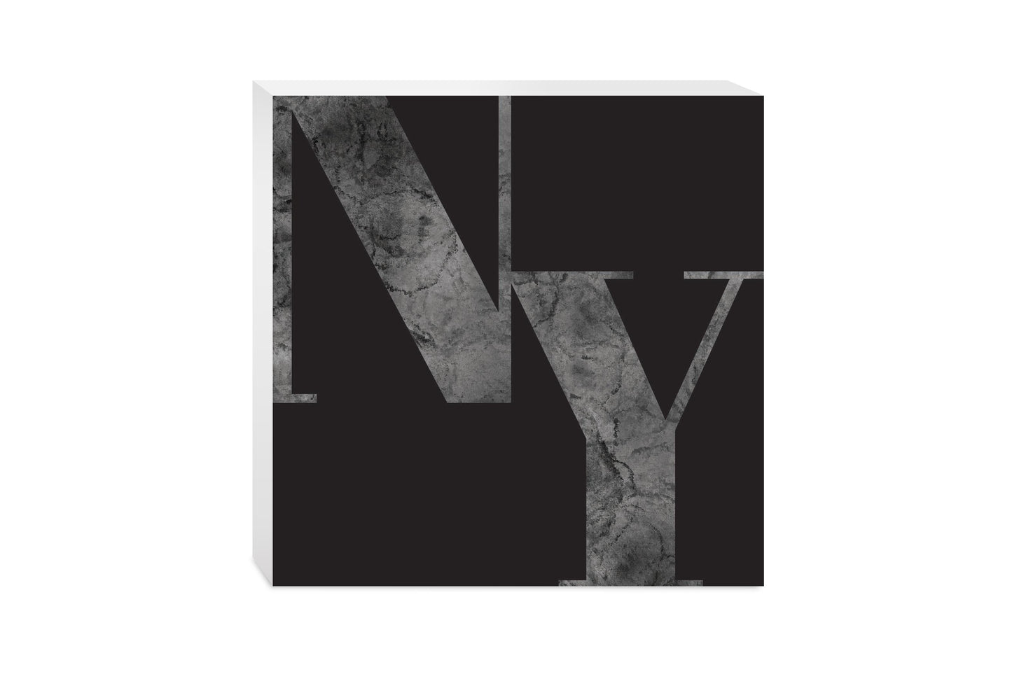 Minimalistic B&W New York Black Initials | Wood Block | Eaches | Min 2