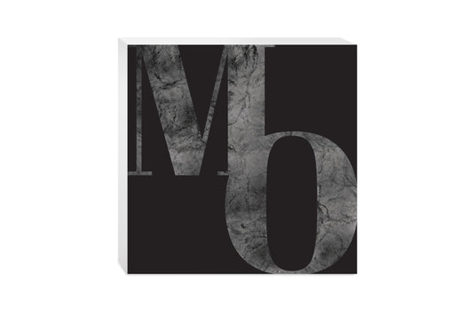 Minimalist B&W Missouri Black Initials | Wood Block | Eaches | Min 2