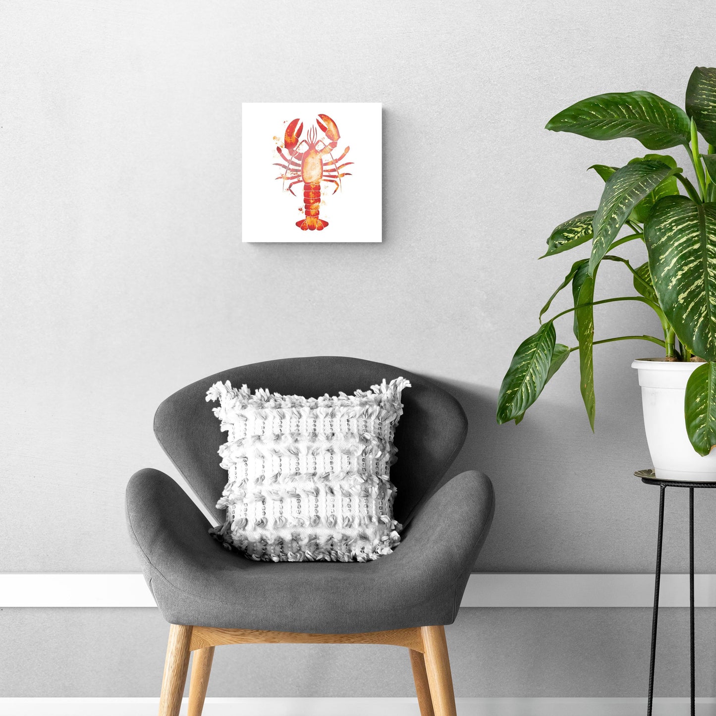 East Coast Water Color Lobster | Hi-Def Glass Art | Eaches | Min 1