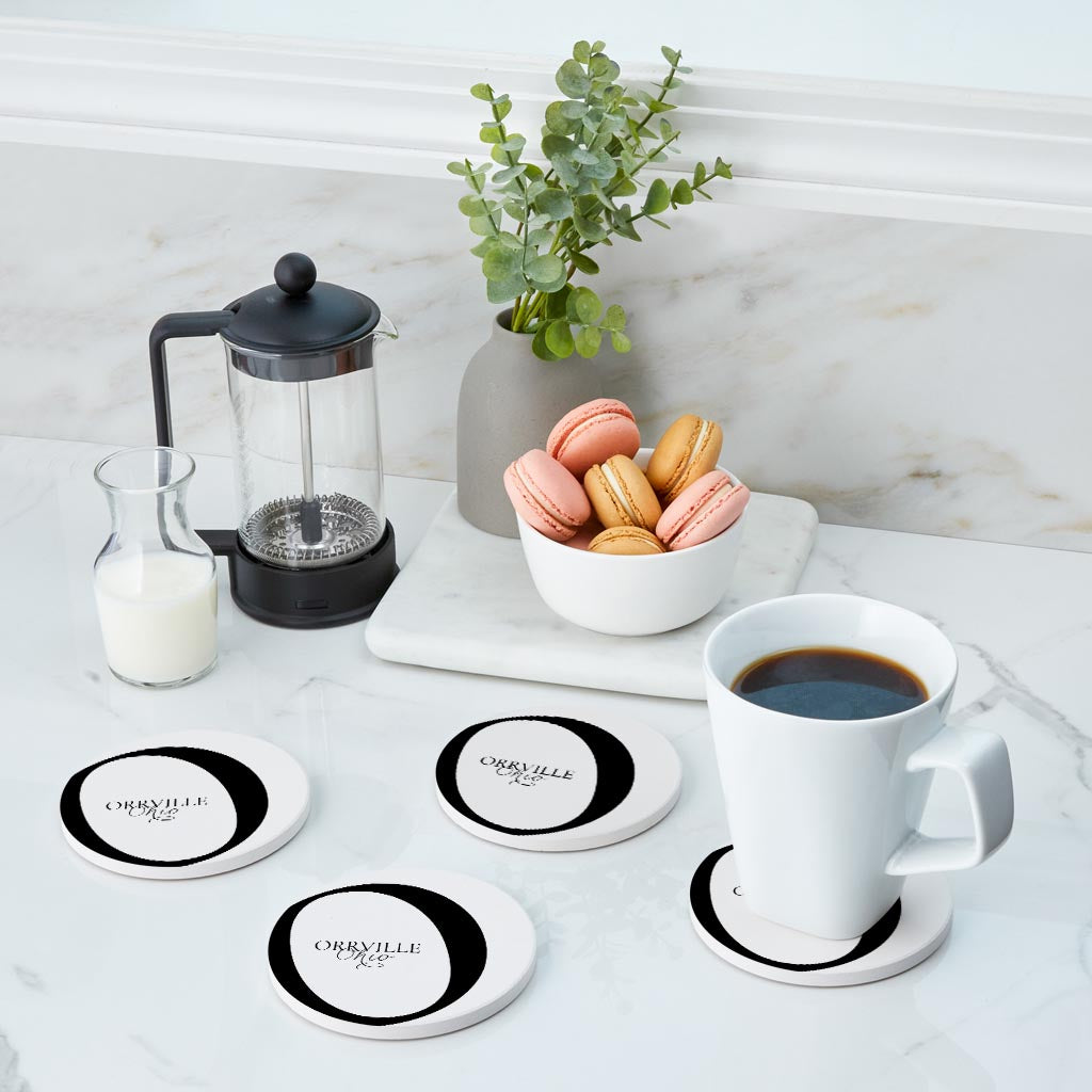 Orrville Oh Minimal Monogram| Absorbent Coasters | Set of 4 | Min 2