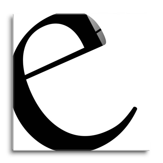 Minimal Monogram E | Hi-Def Glass Art | Eaches | Min 1