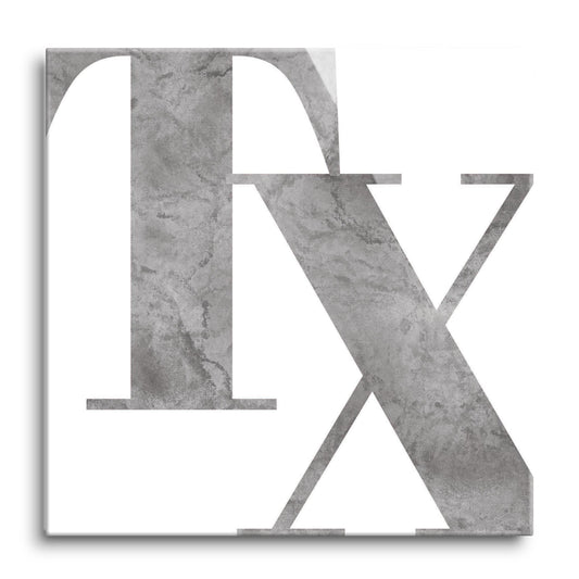 Modern White Texas Initials | Hi-Def Glass Art | Eaches | Min 1