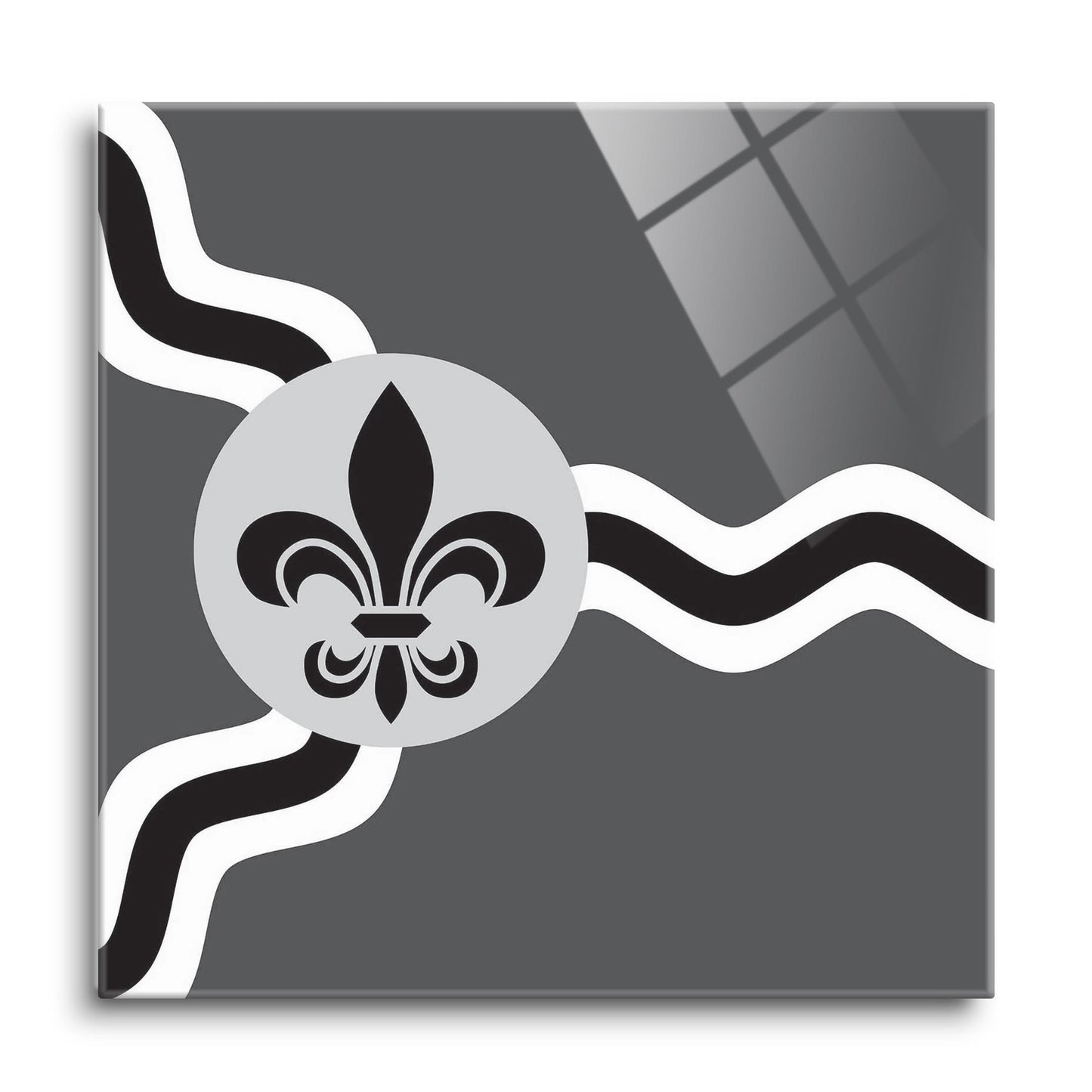 Minimalist B&W Missouri St Louis Flag | Hi-Def Glass Art | Eaches | Min 1
