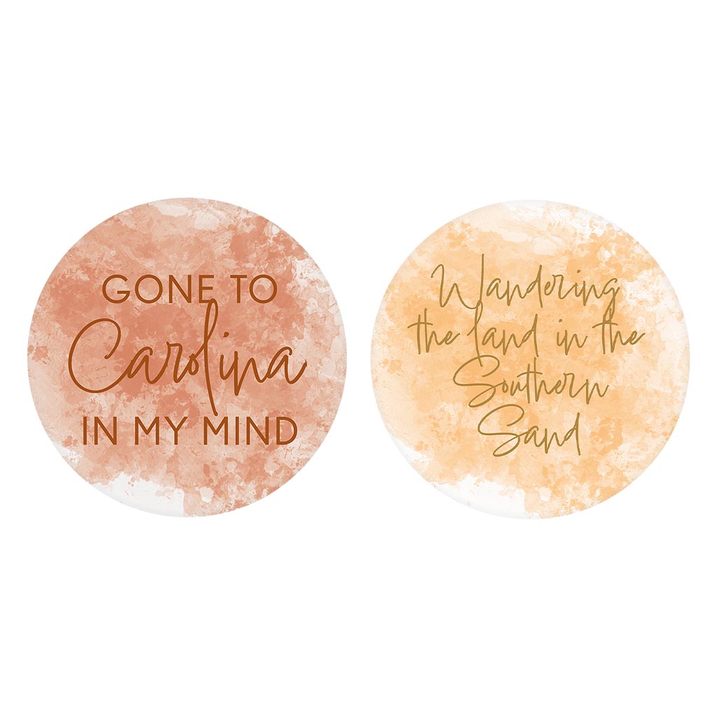 South Carolina Sayings Orange| Absorbent Car Coasters | Set of 2 | Min 4