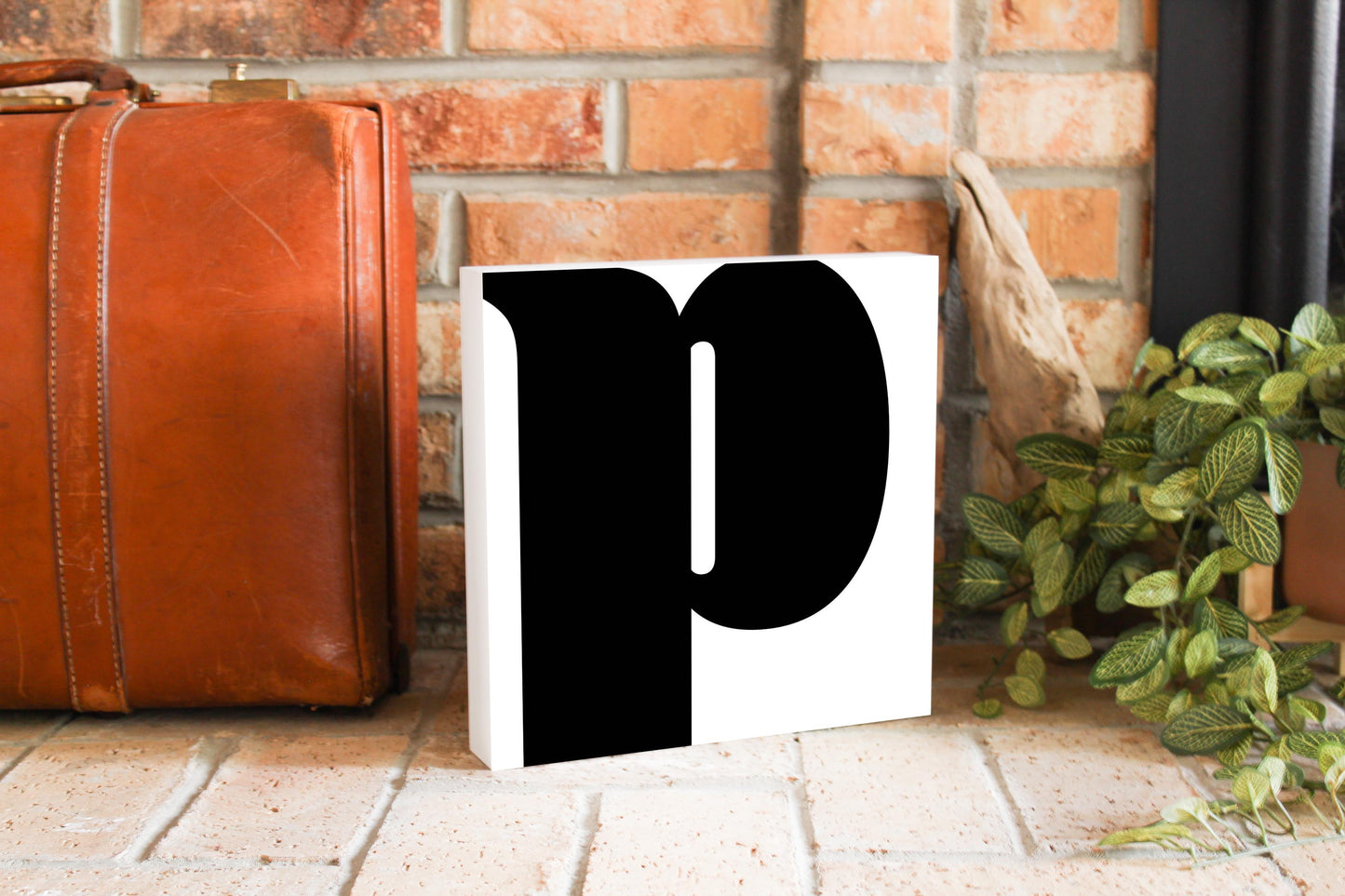 Fun Chunky Monogram P | Wood Block | Eaches | Min 2