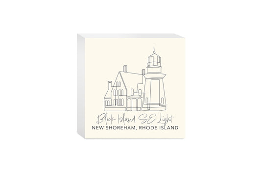 Cream Block Island Se Light| Wood Block | Eaches | Min 4