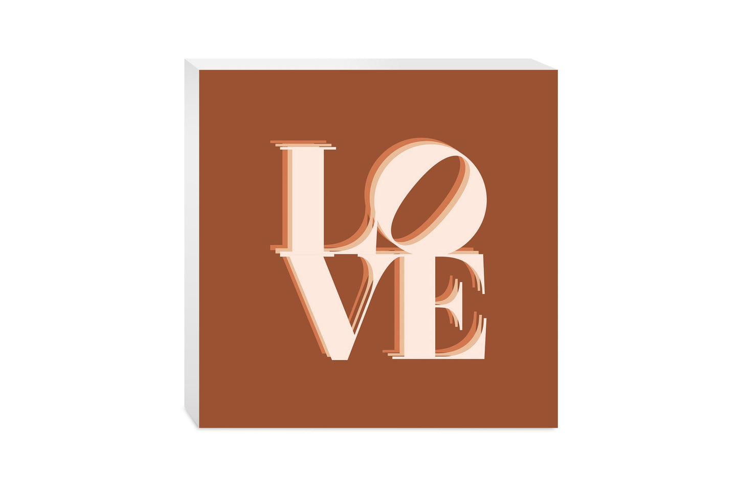 Modern Minimalist Pennsylvania Love Dark | Wood Block | Eaches | Min 2