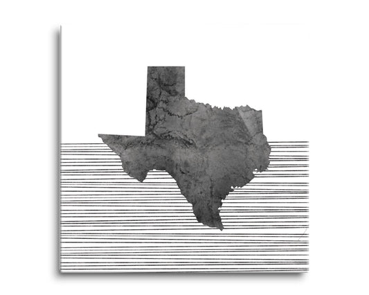 Modern Texas State Shape With Straight Lines | Hi-Def Glass Art | Eaches | Min 2
