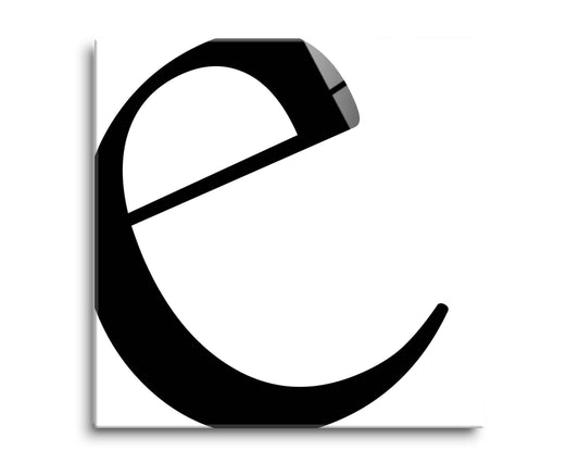 Minimal Monogram E | Hi-Def Glass Art | Eaches | Min 2