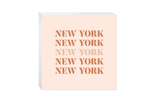 Modern Minimalist New York Repeated Light | Wood Block | Eaches | Min 2