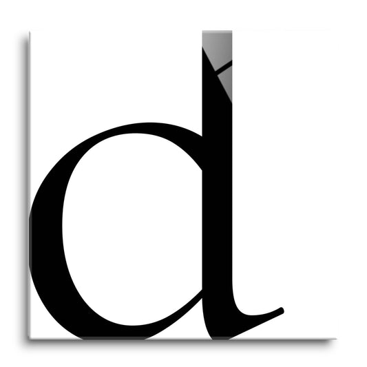 Minimal Monogram D | Hi-Def Glass Art | Eaches | Min 1