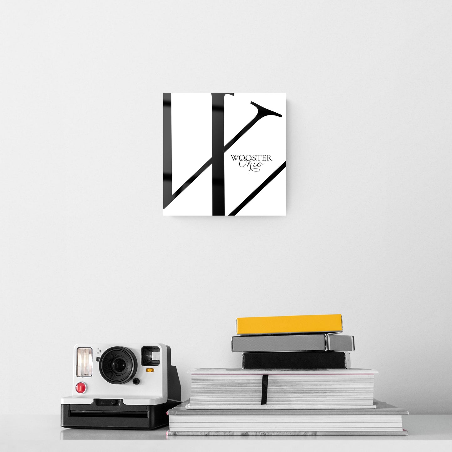 Wooster Oh Minimal Monogram | Hi-Def Glass Art | Eaches | Min 2
