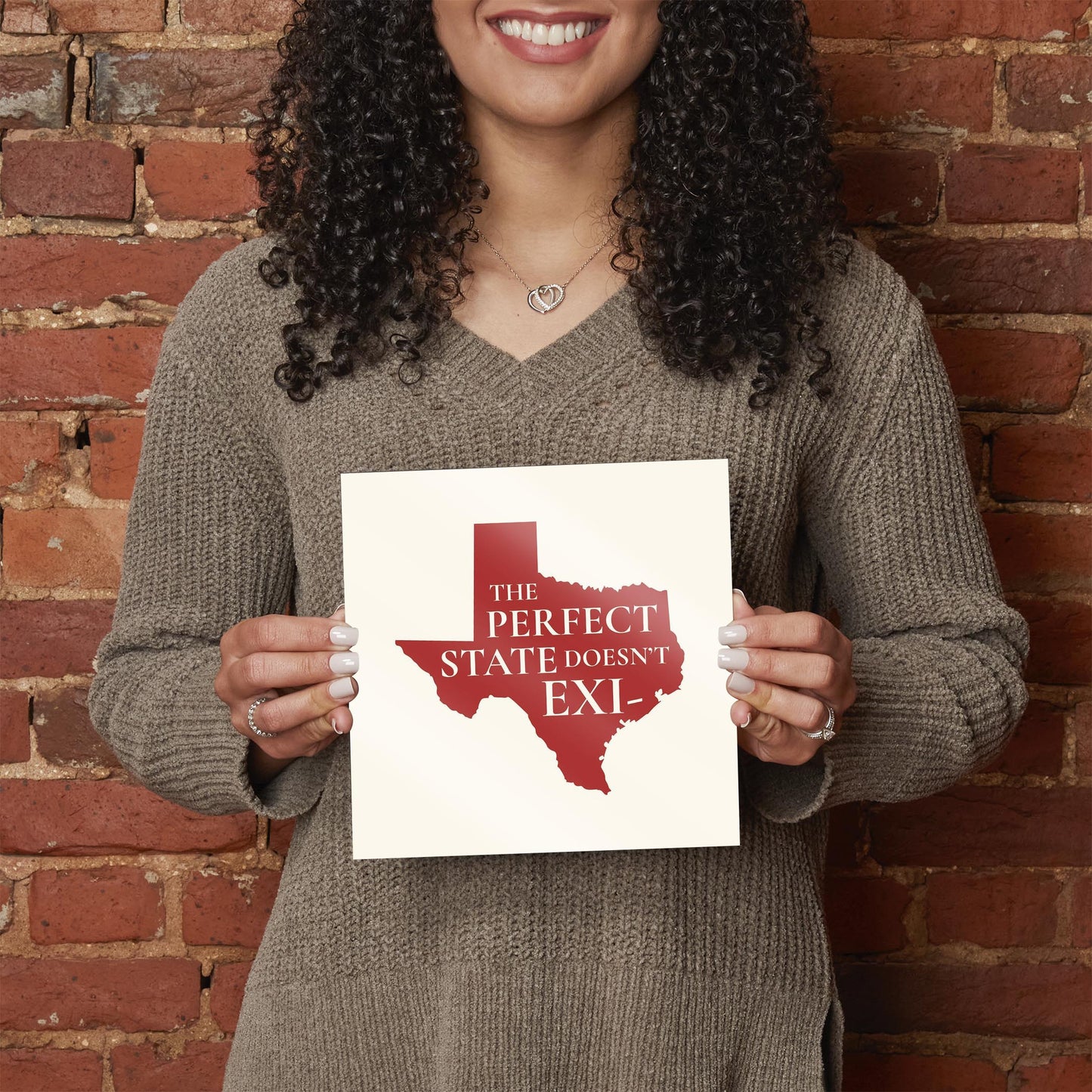 Modern Minimalist Texas Colors Perfect State | Hi-Def Glass Art | Eaches | Min 2