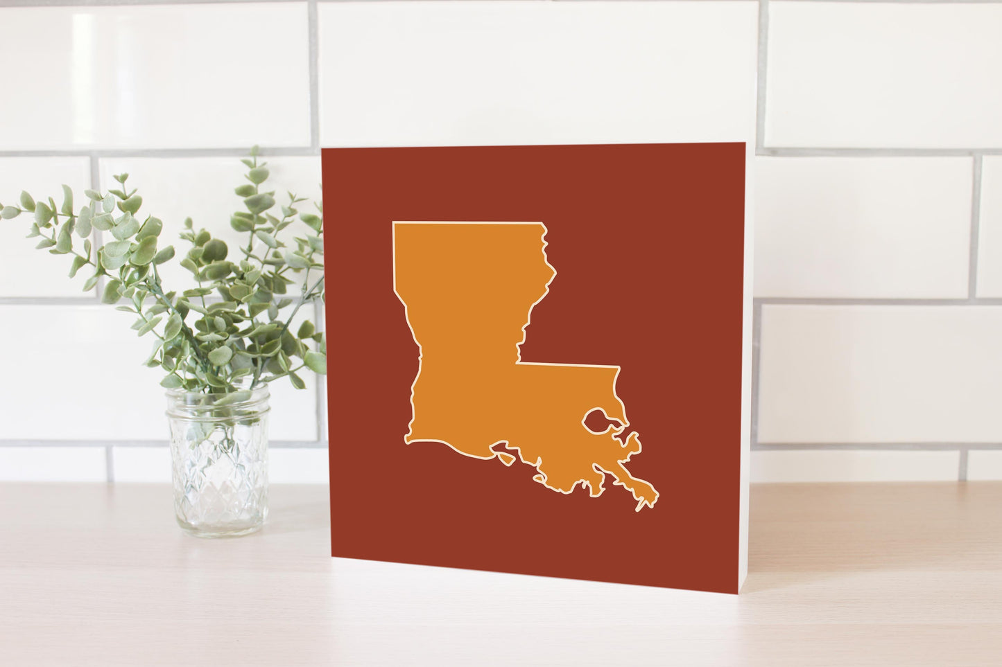 Louisiana Colorful State Shape | Wood Block | Eaches | Min 2