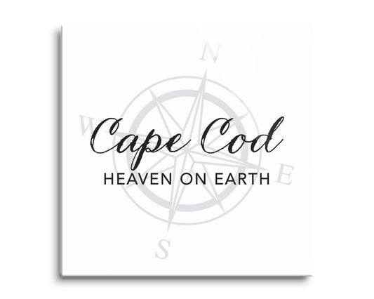 Minimalistic B&W Cape Cod Heaven On Earth | Hi-Def Glass Art | Eaches | Min 2