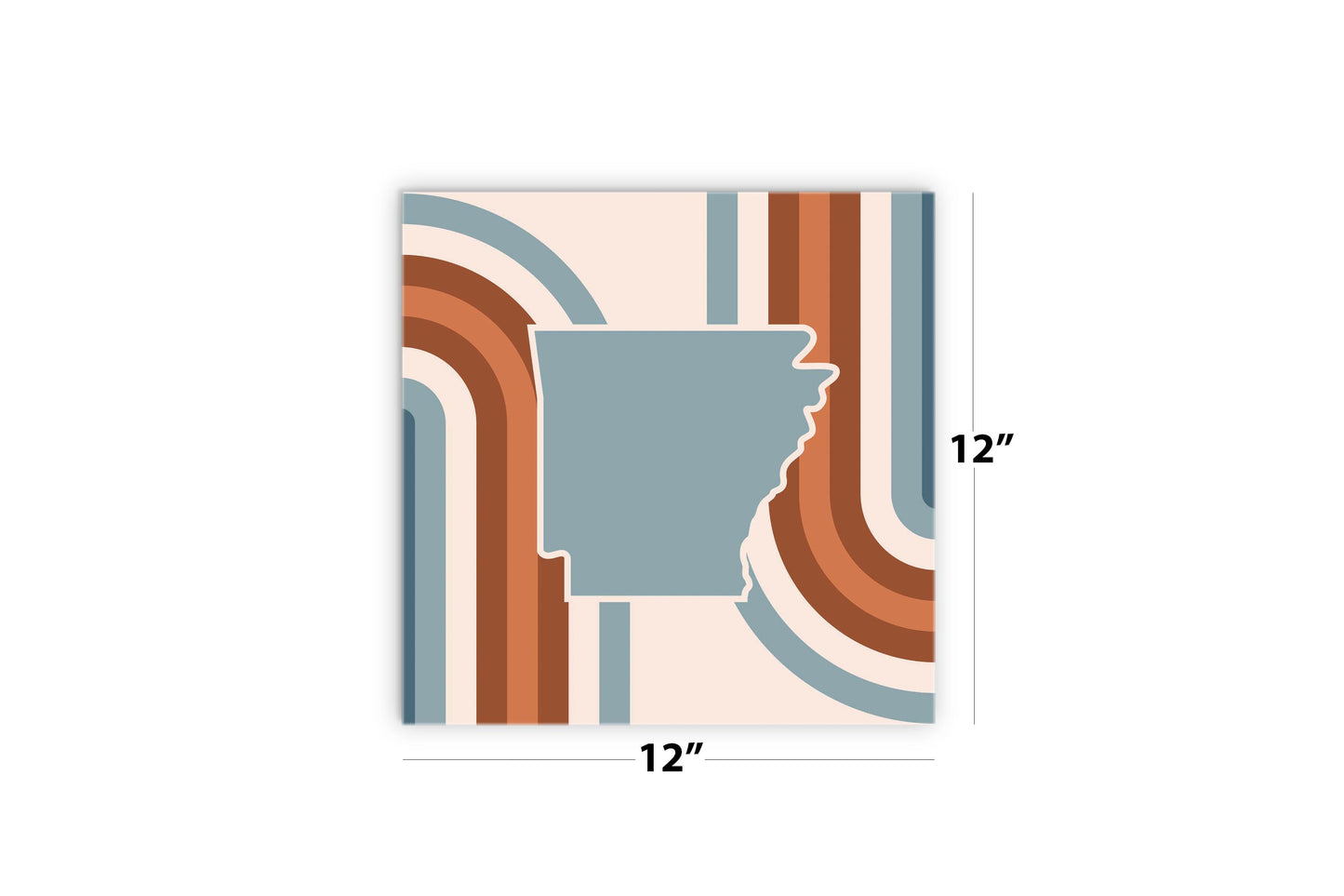 Modern Minimalist Arkansas Retro State Shape | Wood Sign | Eaches | Min 2