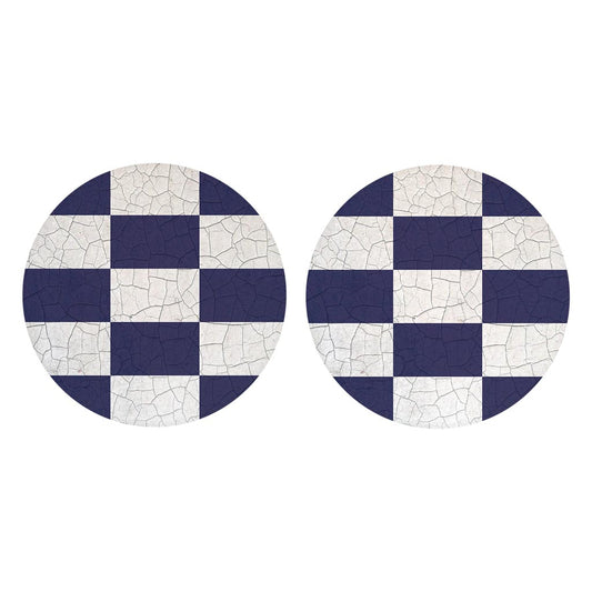 Nautical Flag November| Absorbent Car Coasters | Set of 2 | Min 4
