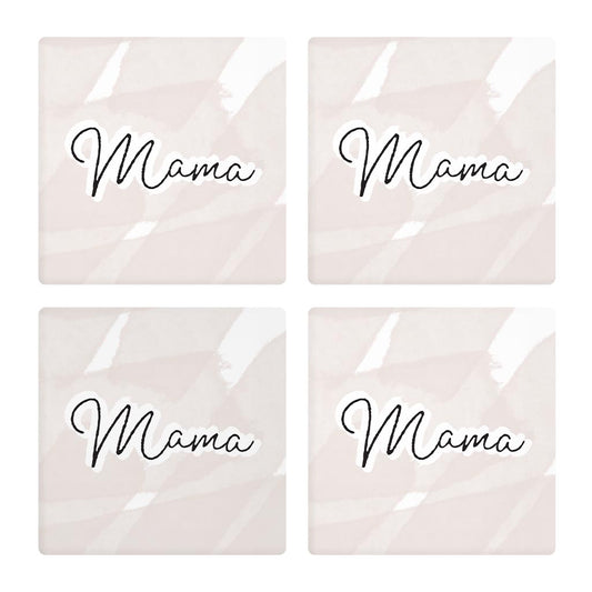 Modern Minimalist Mothers Day Mama | Absorbent Coasters | Set of 4 | Min 2