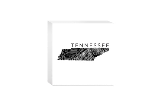 Minimalist B&W Tennessee State Name | Wood Block | Eaches | Min 4