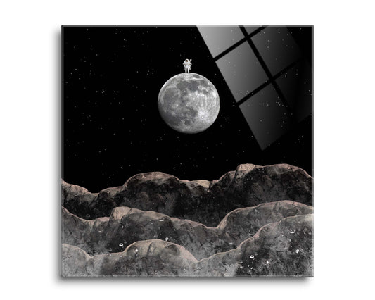 Tiny Moon Man| Hi-Def Glass Art | Eaches | Min 2