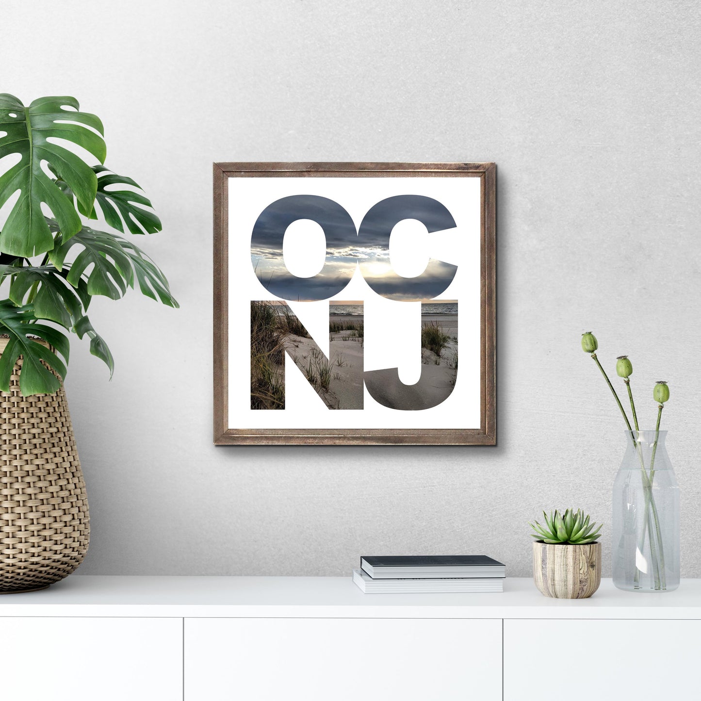 OCNJ Photo With Text | Wood Sign | Eaches | Min 1