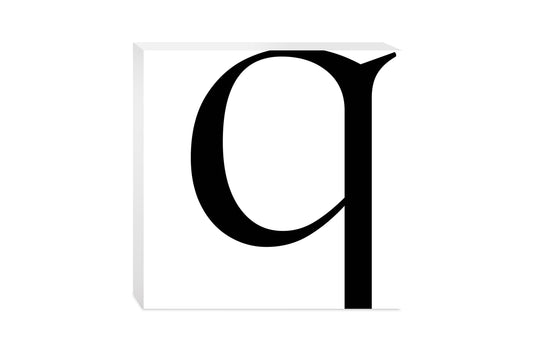 Minimal Monogram Q | Wood Block | Eaches | Min 2