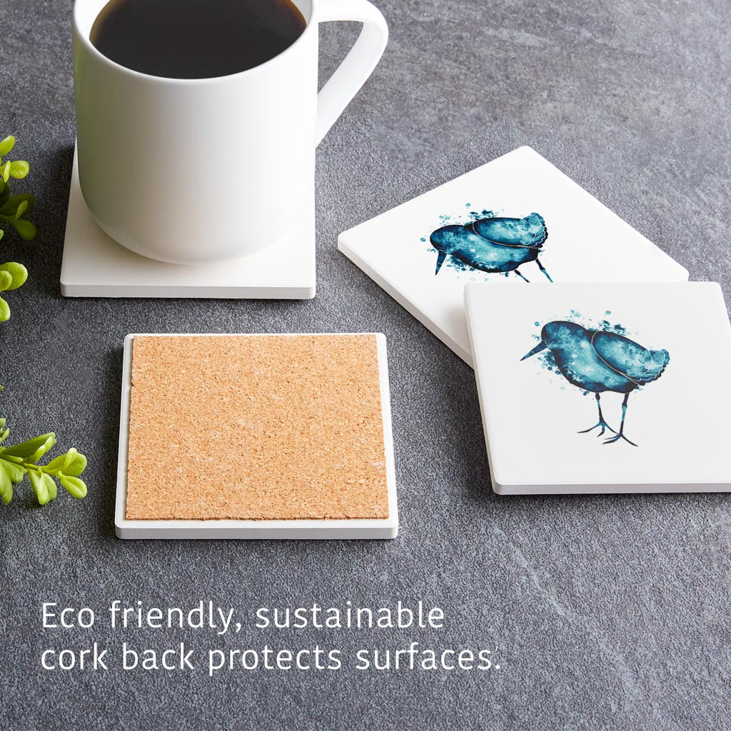 New England Water Color Sand Piper | Absorbent Coasters | Set of 4 | Min 2