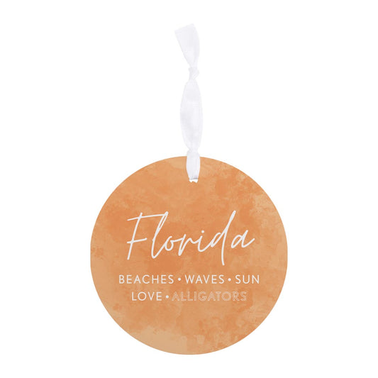 Florida Meaning Orange | Wood Ornament | Eaches | Min 6