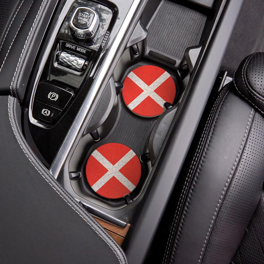 Nautical Flag Victor| Absorbent Car Coasters | Set of 2 | Min 4