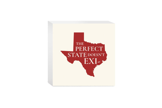 Modern Minimalist Texas Colors Perfect State | Wood Block | Eaches | Min 4