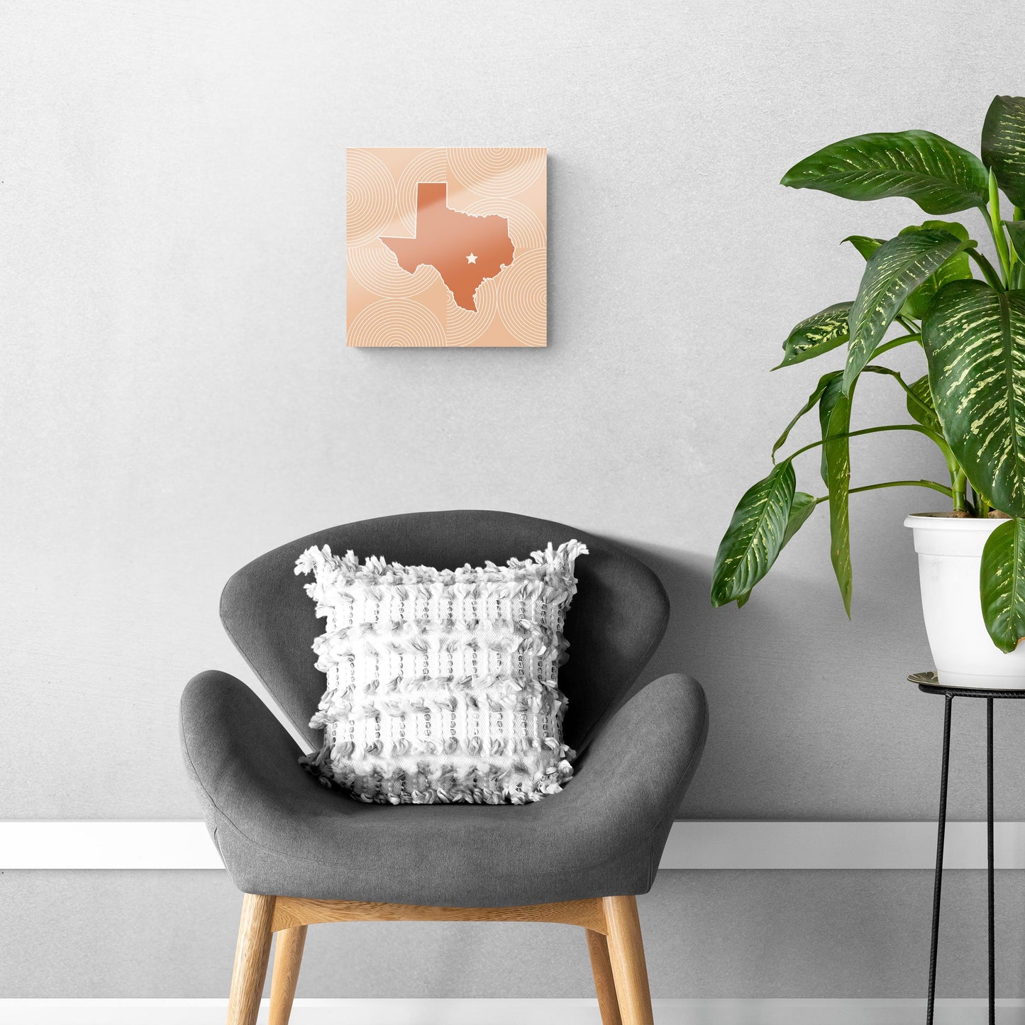 Modern Minimalist Texas Austin Star | Hi-Def Glass Art | Eaches | Min 1