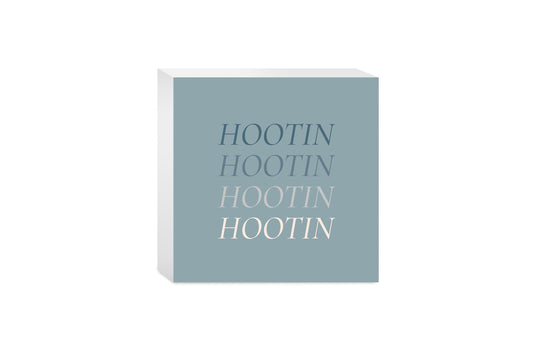 Modern Minimalist Arkansas Hootin | Wood Block | Eaches | Min 4