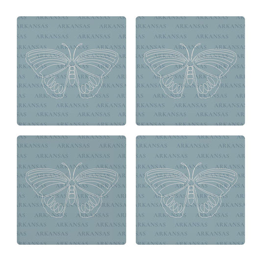 Modern Minimalist Arkansas Diana Fritillary Butterfly | Absorbent Coasters | Set of 4 | Min 2