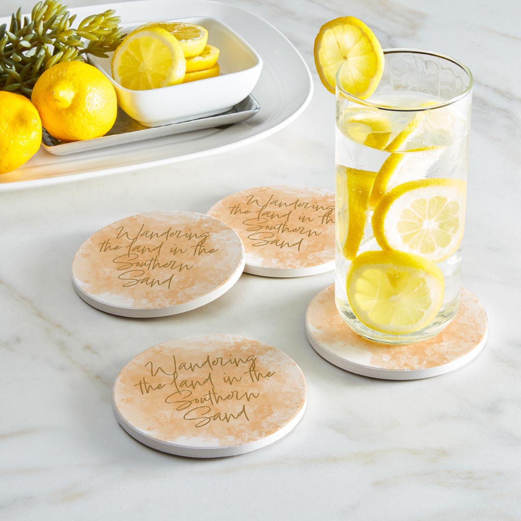 Wandering The Land Water Color | Absorbent Coasters | Set of 4 | Min 2