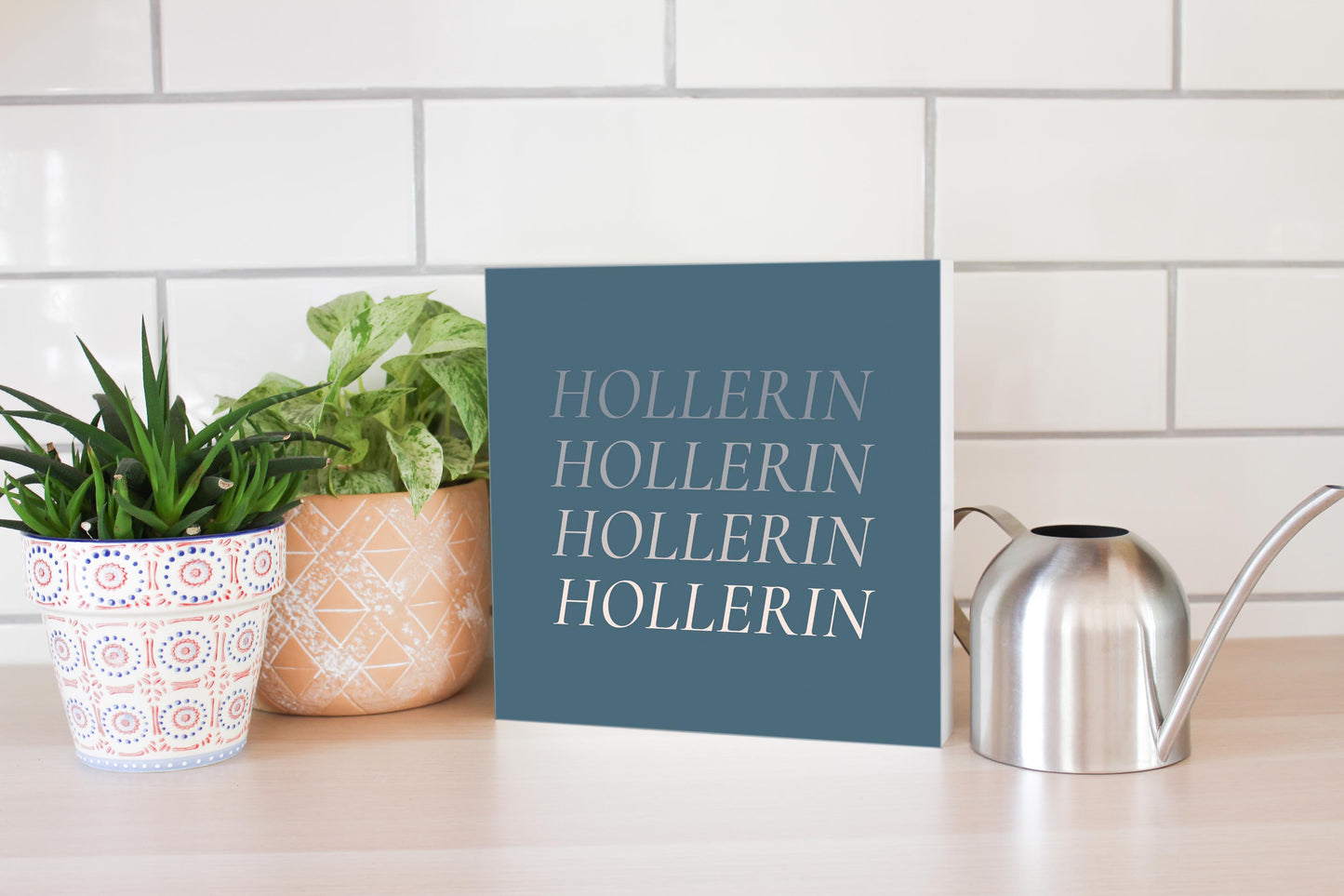 Modern Minimalist Arkansas Hollerin | Wood Block | Eaches | Min 2