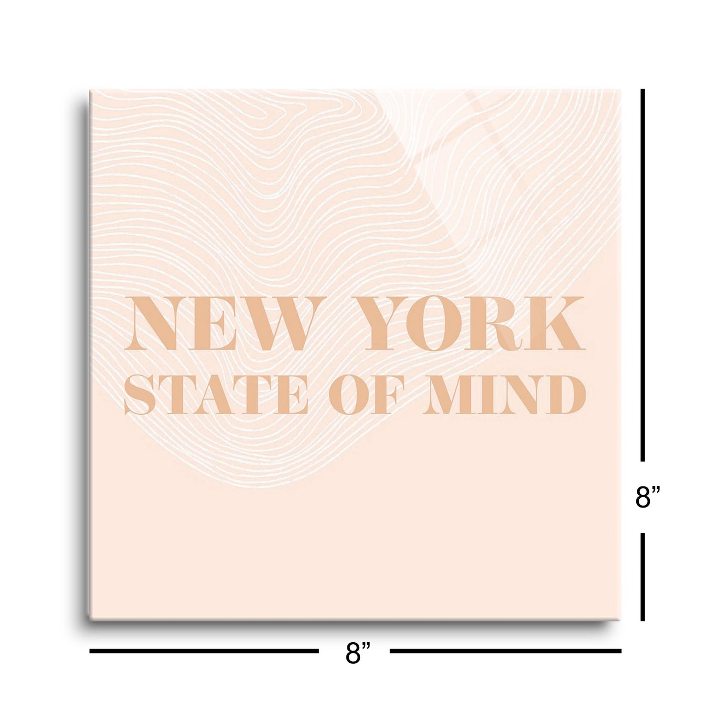 Modern Minimalist New York State Of Mind | Hi-Def Glass Art | Eaches | Min 2