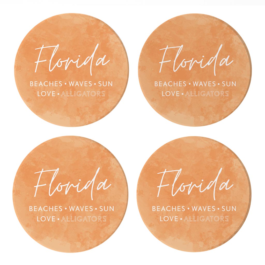 Florida Meanings Orange| Absorbent Coasters | Set of 4 | Min 2