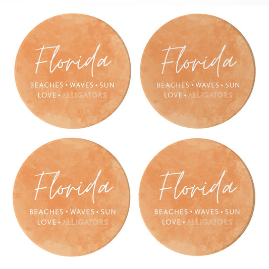 Florida Meanings Orange| Absorbent Coasters | Set of 4 | Min 2
