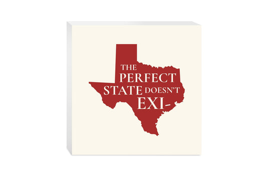Modern Minimalist Texas Colors Perfect State | Wood Block | Eaches | Min 2