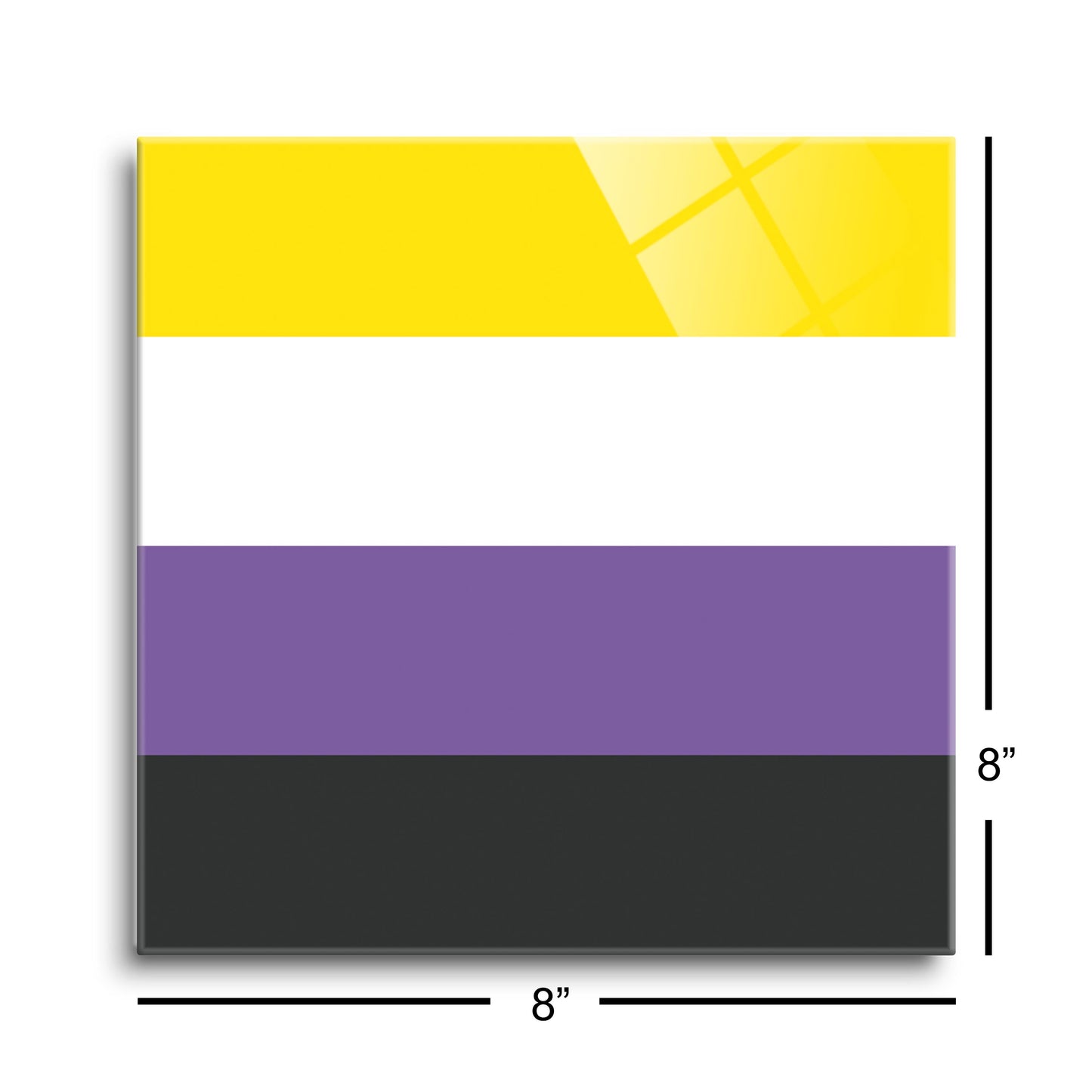 Nonbinary Pride Flag Colors | Hi-Def Glass Art | Eaches | Min 2