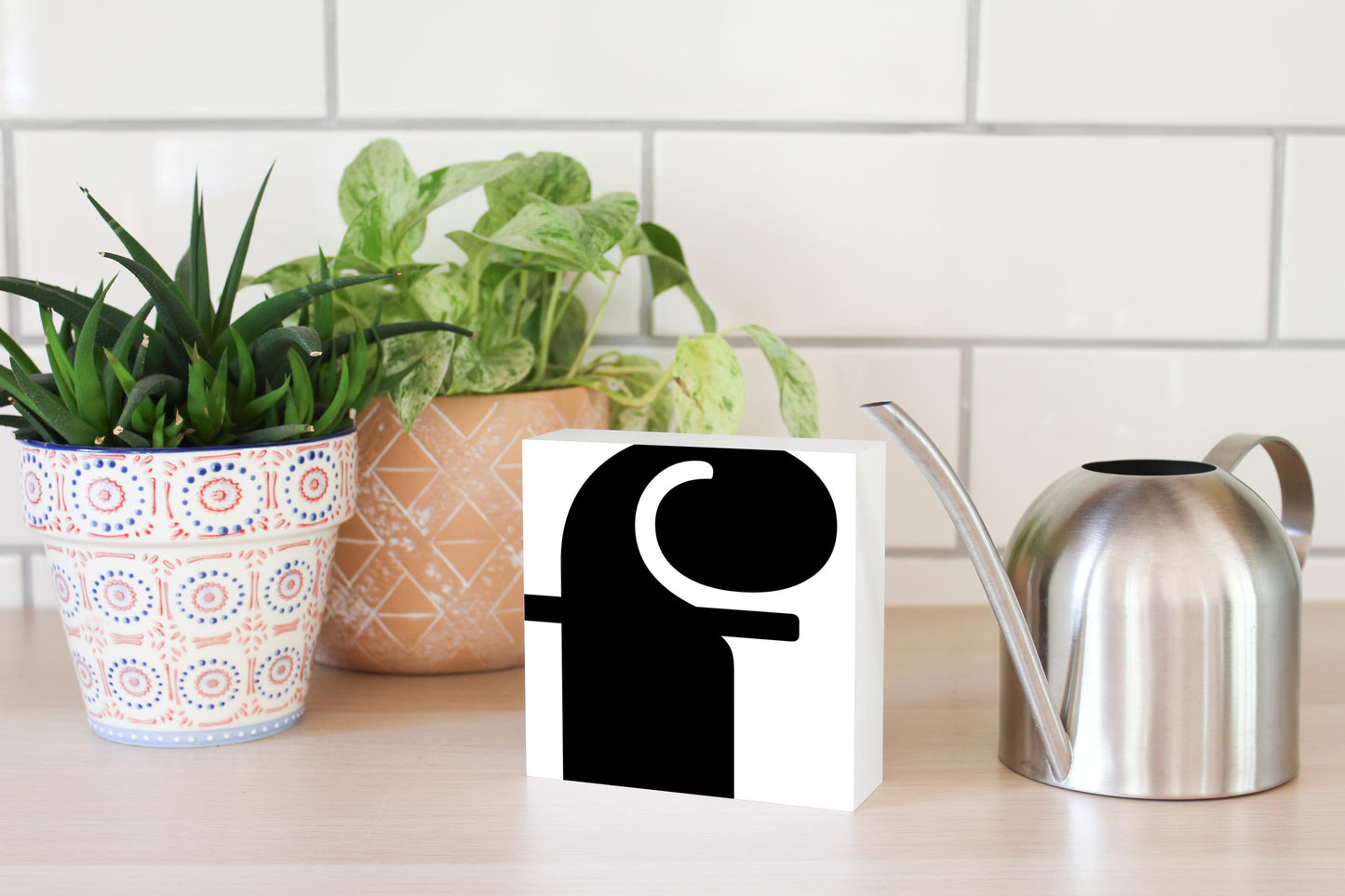 Fun Chunky Monogram F | Wood Block | Eaches | Min 4