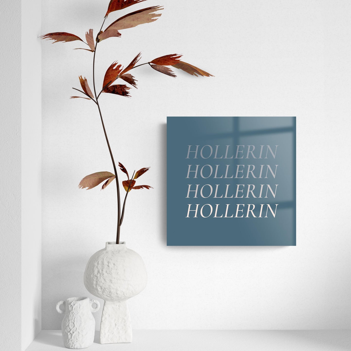Modern Minimalist Arkansas Hollerin | Hi-Def Glass Art | Eaches | Min 2