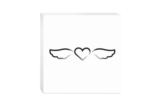 Modern Minimalist Mothers Day Angel Wings | Wood Block | Eaches | Min 2