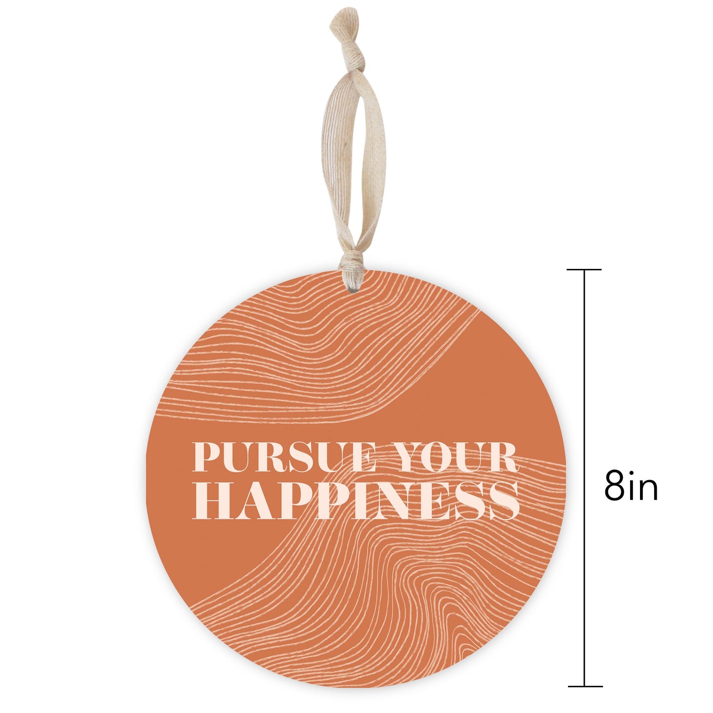 Modern Minimalist Pennsylvania Happiness Quip | Wood Ornament | Eaches | Min 1