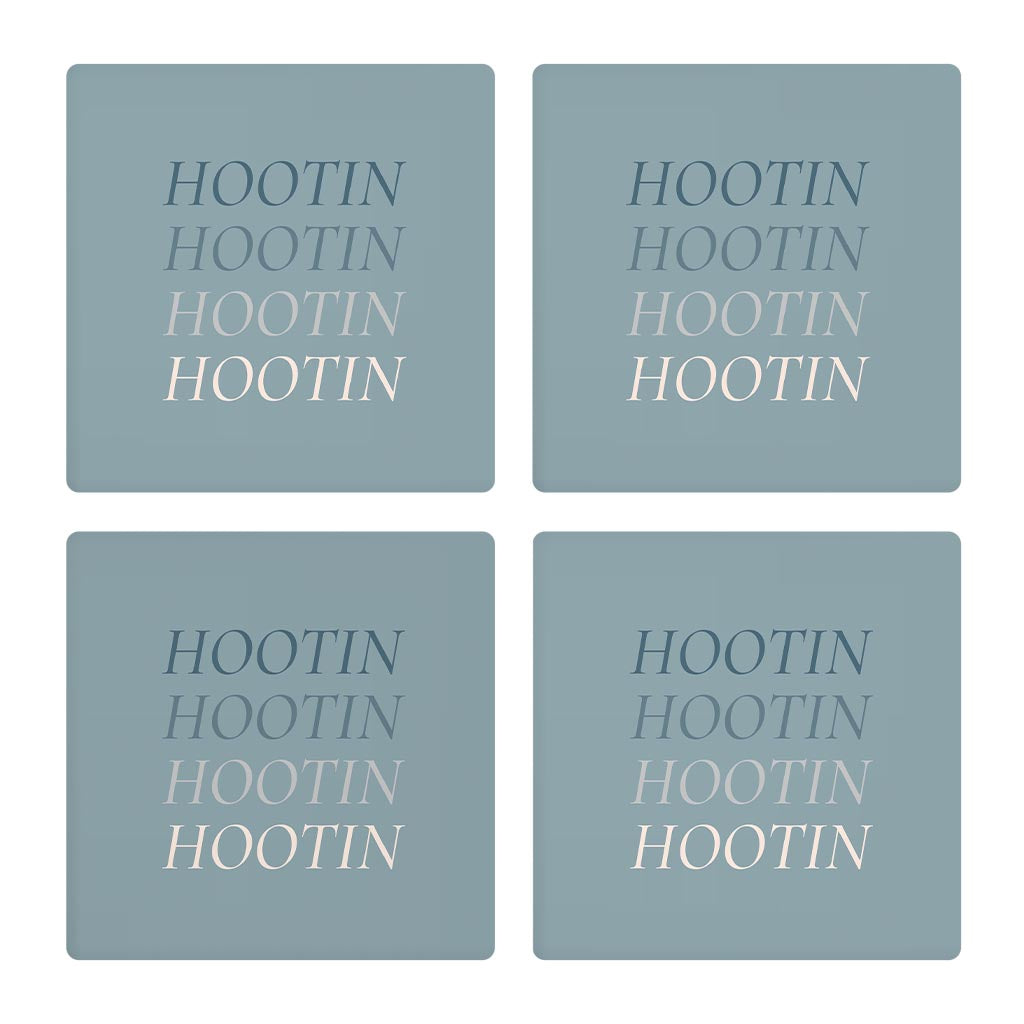 Modern Minimalist Arkansas Hootin | Absorbent Coasters | Set of 4 | Min 2