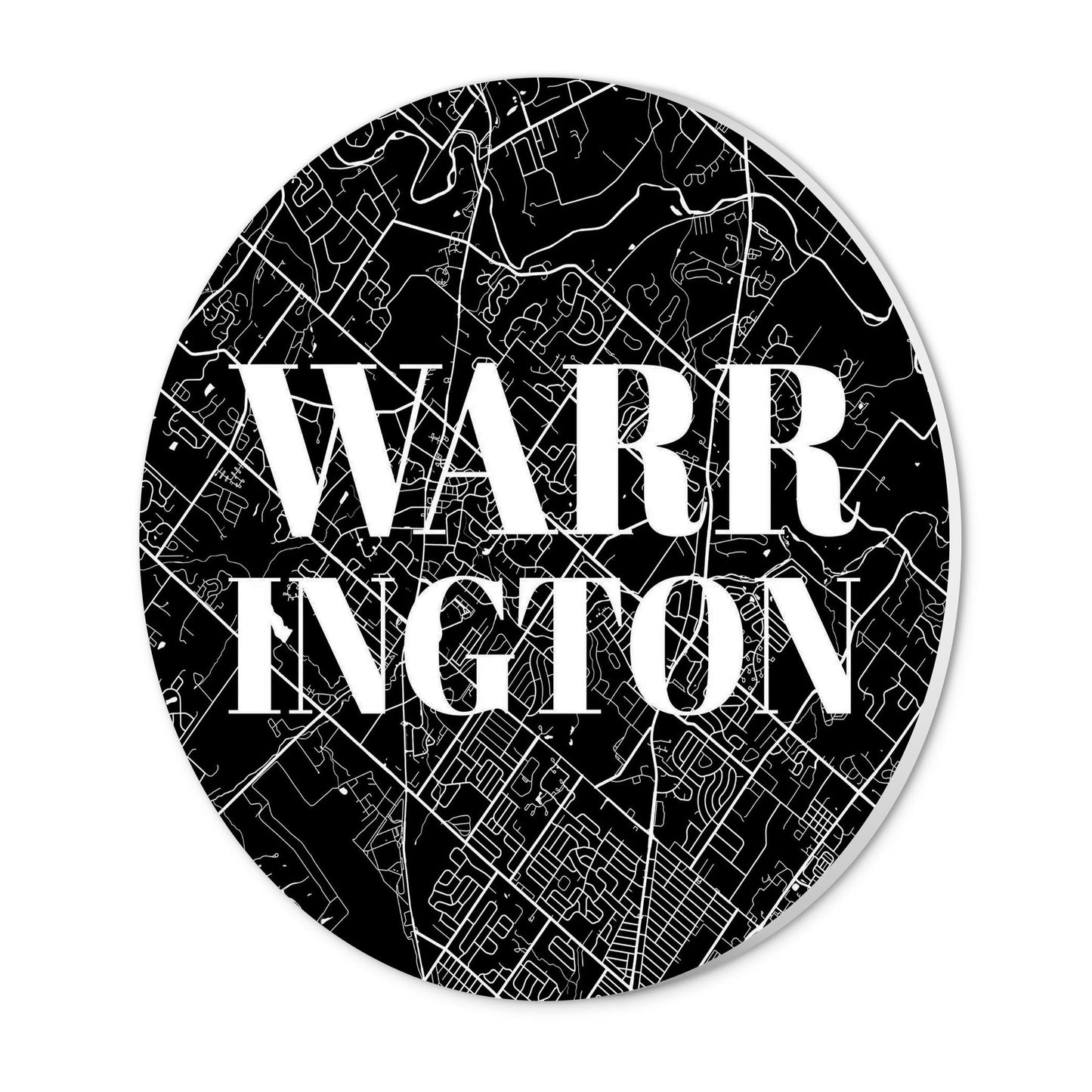 Minimalistic B&W Pennsylvania Warrington Map | Wood Sign | Eaches | Min 1