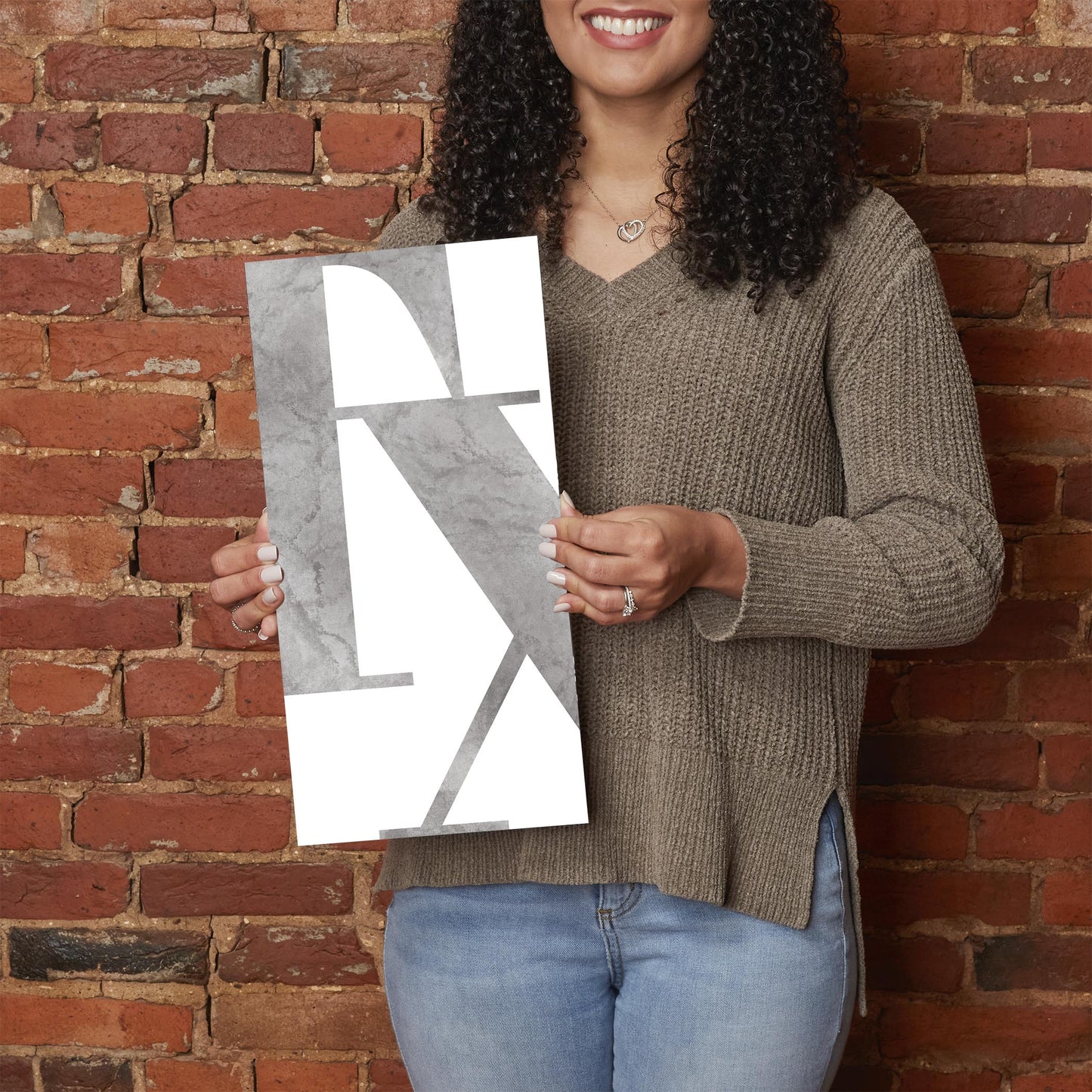 Modern White Texas Initials | Hi-Def Glass Art | Eaches | Min 2